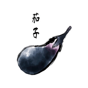 卡通茄子插畫
