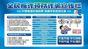 全民反詐預防詐騙宣傳欄