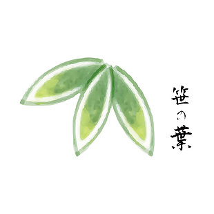 日式蘇子葉插畫