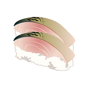 鯖魚壽司插畫