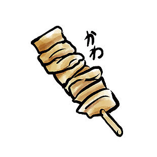 日料烤串美食插畫