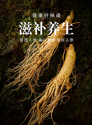 高營養滋補養生人參淘寶電商詳情頁設計