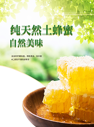 自然美味純天然土蜂蜜淘寶電商詳情頁素材