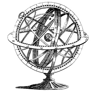 天文星象地球儀插畫