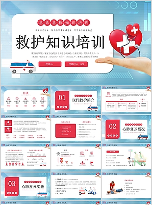 經典實用急診急救知識培訓課件PPT模板