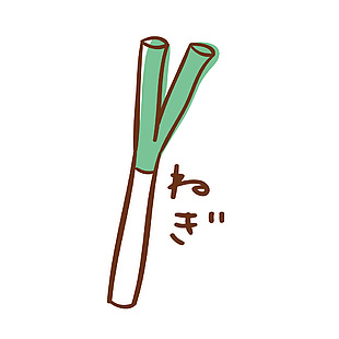 卡通大蔥蔬菜插畫