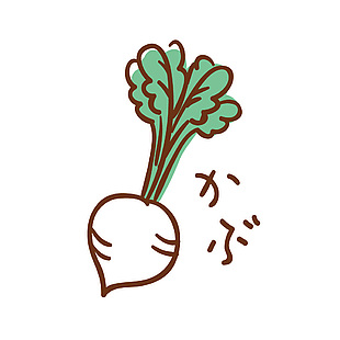 日式卡通蘿卜插畫