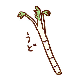 日式蕨菜美食插畫