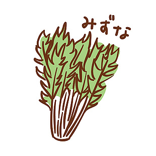 卡通苦菊蔬菜插畫