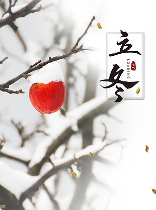立冬時節勿忘添衣傳統節氣宣傳海報