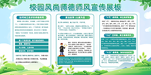 校園風尚師德師風主題建設宣傳展板