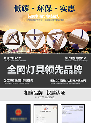 低碳環保高效節能LED燈具詳情頁