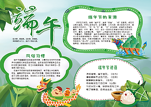 端午節(jié)的來(lái)源綠色主題節(jié)日介紹手抄報(bào)