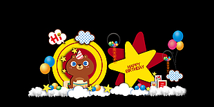 卡通創意生日宴主題裝飾美陳