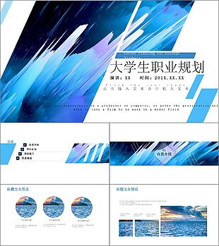 簡約大學生簡歷職業規劃PPT模板