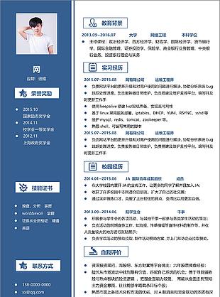 標準運維個人簡歷模板下載