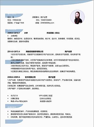 用戶運營簡歷簡介