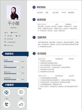 培訓講師應屆畢業生個人簡歷模板