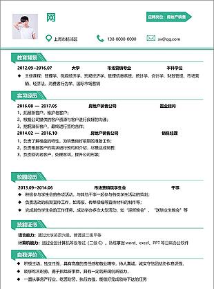 房地產(chǎn)導(dǎo)購(gòu)簡(jiǎn)歷表