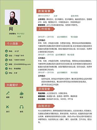 審計專員個人簡歷簡歷自我介紹含范文