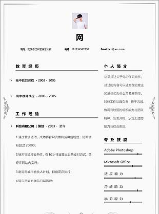 企業策劃人員簡歷個人介紹
