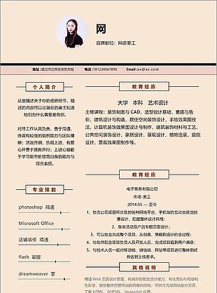 陳佩樺應屆畢業生個人簡歷表格范文