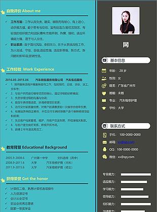 商務售后服務客戶服務應屆生簡歷模板