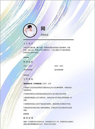 極簡采購總監個人工作簡歷范本