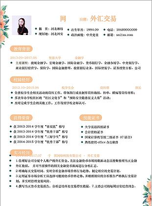 外匯交易簡(jiǎn)歷表