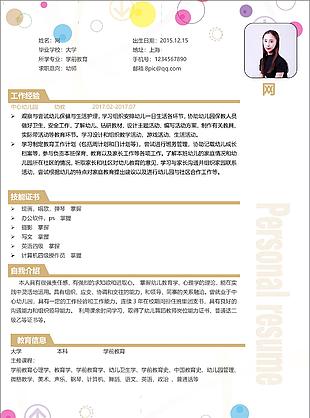 幼教簡歷項目經驗