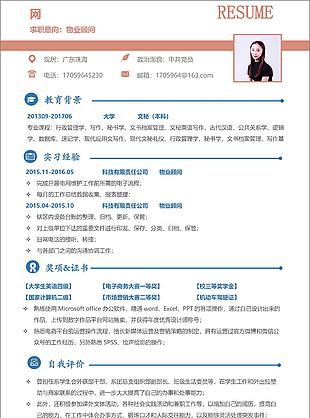 歐美風格個人簡歷表格