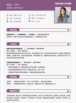 簡約風系統軟件工程師工作經歷求職簡歷