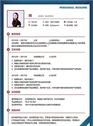物業(yè)管理專(zhuān)員電子簡(jiǎn)歷表