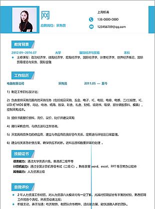 采購員個人簡歷模板