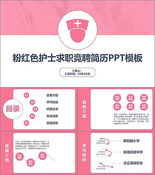 粉紅色微立體風(fēng)護(hù)士求職簡(jiǎn)歷PPT
