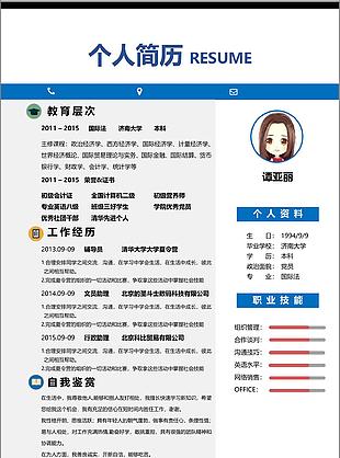 個人簡歷模板