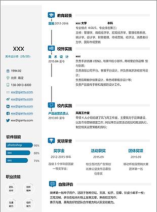 美術設計師個人簡歷模板