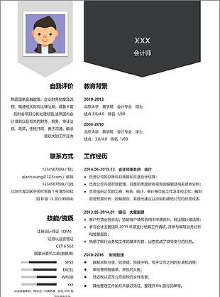 會計師簡歷模板