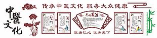 传承中医文化服务大众健康国风医疗展板