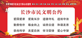 長沙市民文明公約展板設計