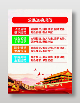 公民道德規范展板設計