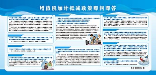 增值稅加計抵減政策即問即答藍色展板