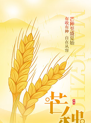 澤草所生種之芒種麥子芒種宣傳海報