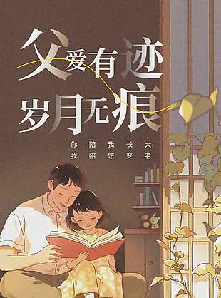 你陪我長大我陪您變老溫馨父親節(jié)海報(bào)