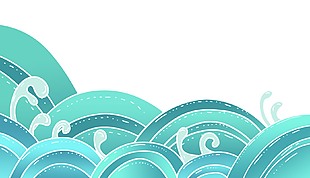 國潮中國風手繪海浪插畫