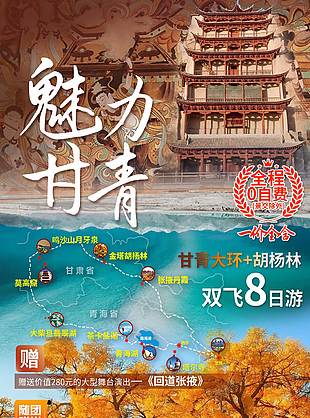 魅力甘青大環(huán)線旅游海報(bào)
