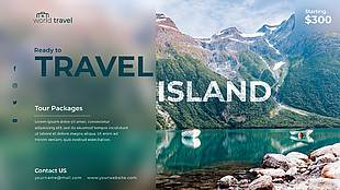 國外旅游海報橫幅網頁banner