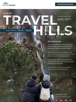 國外自然風光旅游畫冊網頁banner設計