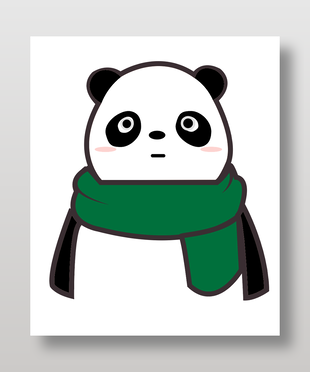 簡(jiǎn)約設(shè)計(jì)保護(hù)動(dòng)物熊貓插畫(huà)