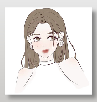 手绘卡通女孩形象插画设计